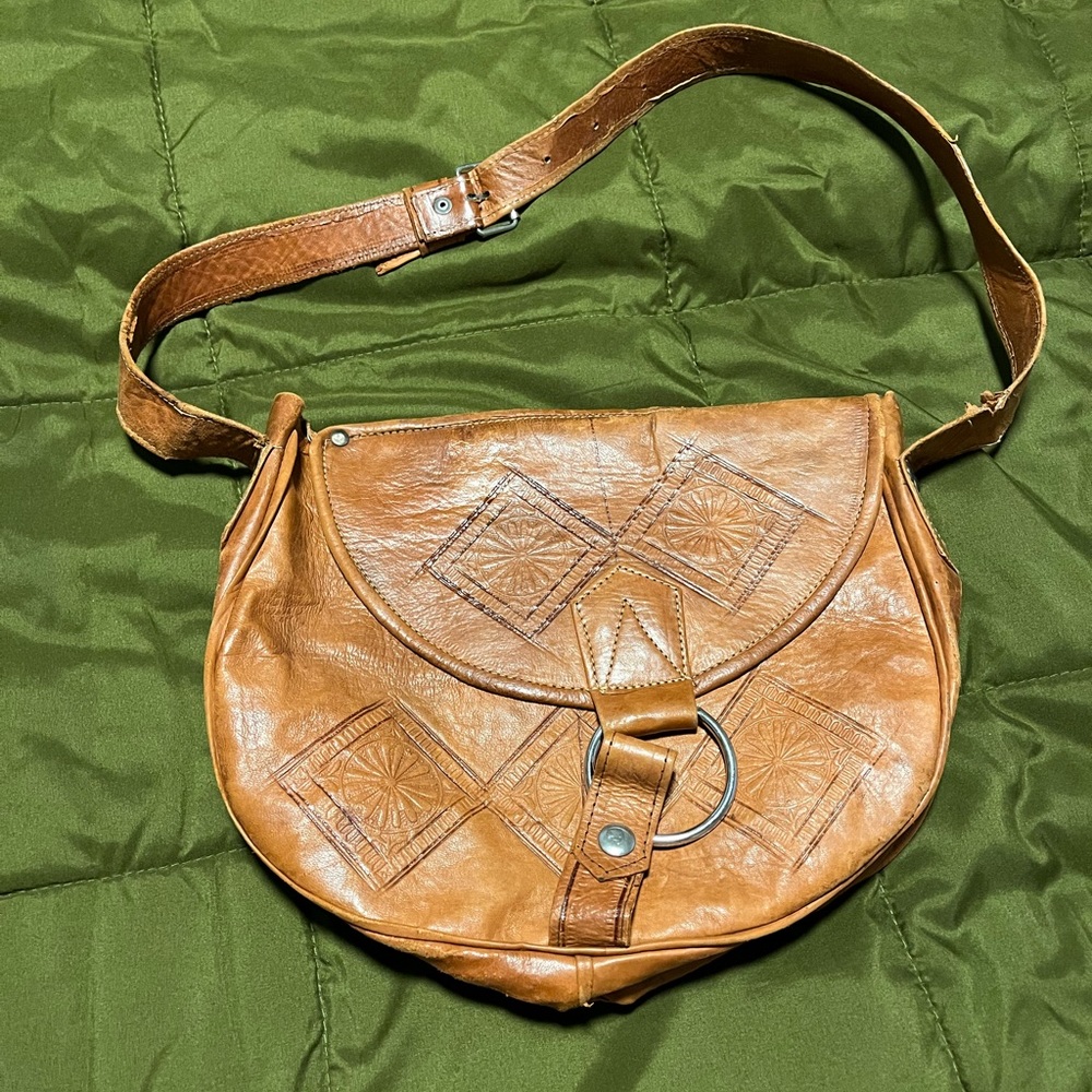 Handmade Morocco Leather Shoulder Bag